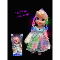LIGHT UP SINGING SNOW PRINCESS DOLL  (1 PIECE)