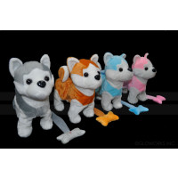 ASSORTED COLOR DANCING WALKING HUSKY (GRAY FUR / BLUE EYE HUSKY ONLY IN STOCK - NOT ASST COLOR)