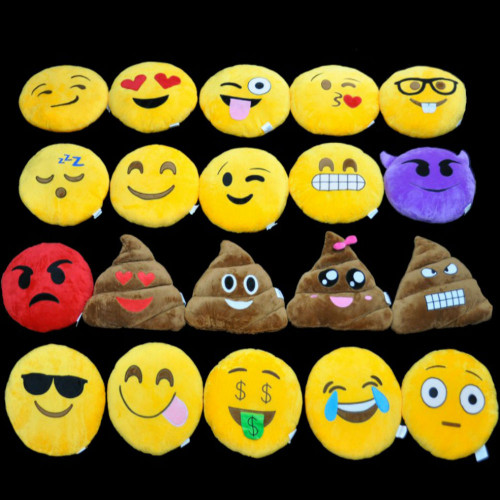 14" PLUSH EMOJI PILLOW (1 PIECE)